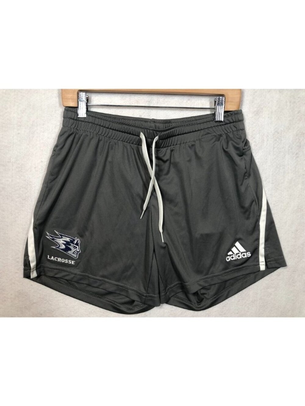 University of Wisconsin La Crosse Adidas Team Issued Knit Shorts Gray Women's S